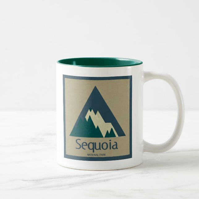 Sequoia National Park Rustic Two-Tone Coffee Mug (Right)