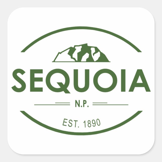 Sequoia National Park Square Sticker (Front)