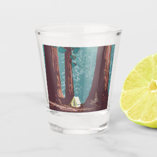 Sequoia National Park Tent Camping Shot Glass