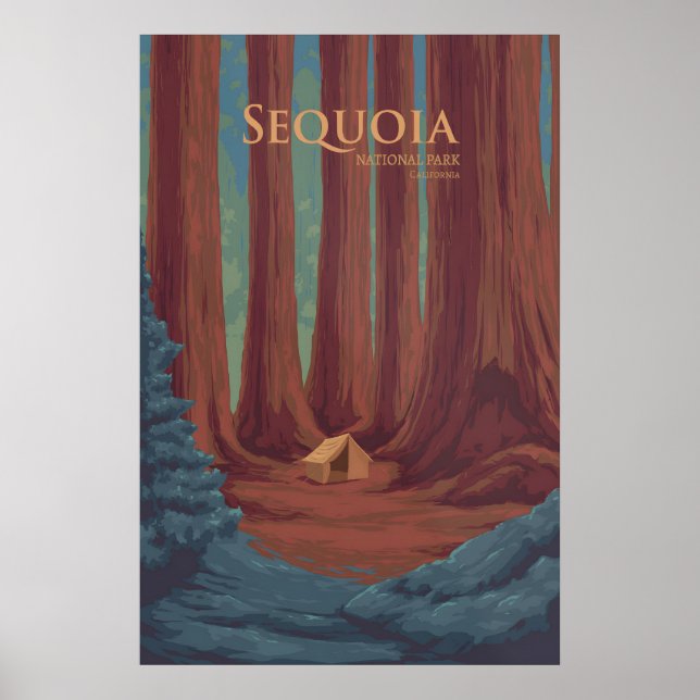 Sequoia National Park Travel Poster (Front)