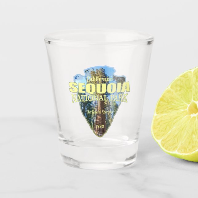 Sequoia NP (arrowhead) Shot Glass (Front)