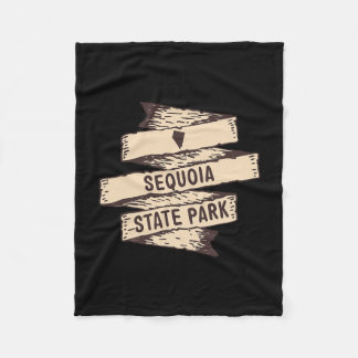 Sequoia State Park Nevada Nv Wooden Sign Vacation Fleece Blanket
