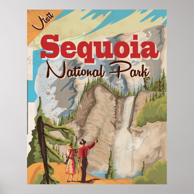 Sequoia vintage Travel Poster. Poster (Front)