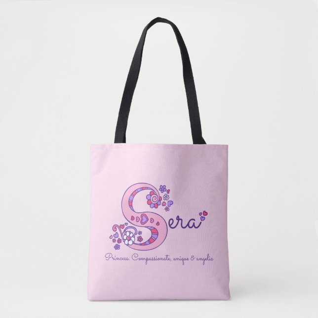Sera name and meaning monogram bag (Front)