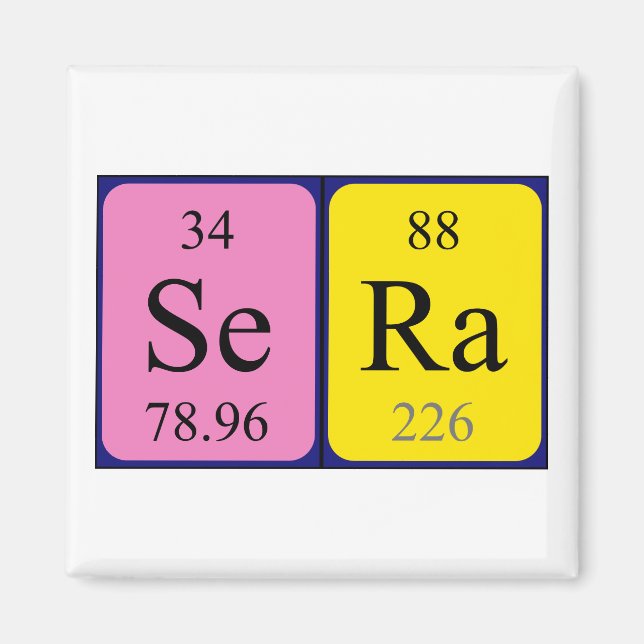 Sera periodic table name magnet (Front)