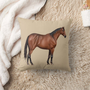 Serafina - braunes Pferd, stehend -  Cushion