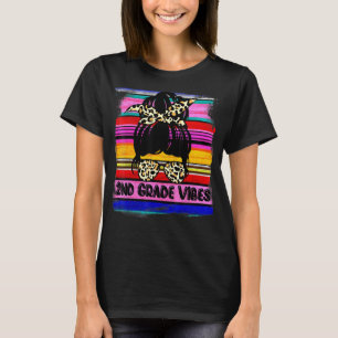 Serape 3rd Grade Vibes First Day Of School Messy B T-Shirt
