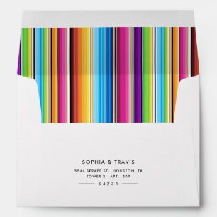 Serape Spring Stripes Pre-addressed Envelop Envelope