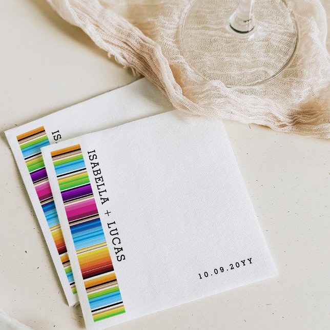 Serape Spring Stripes | Wedding Event Napkins  (Creator Uploaded)