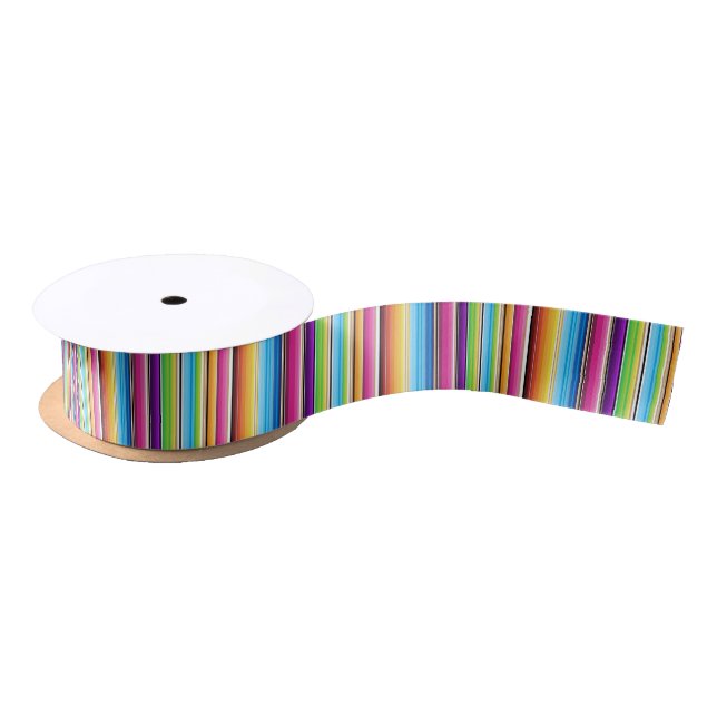 Serape Springtime Vibrant Satin Ribbon (Spool)