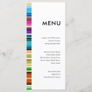 Serape Summer Stripes Wedding Menu