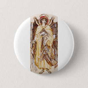 Seraphim Angel surround the Divine Throne 6 Cm Round Badge