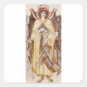 Seraphim Angel surround the Divine Throne Square Sticker