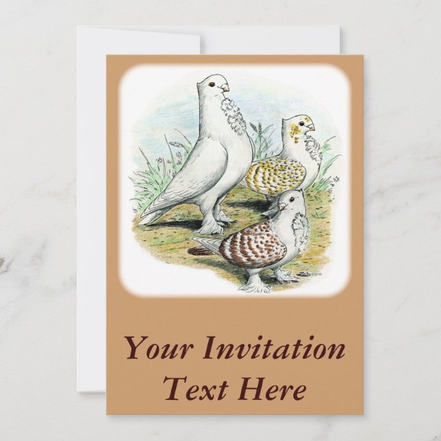 Seraphim Pigeons Invitation (Front)