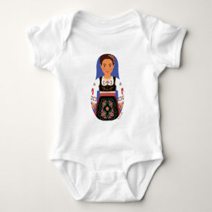 Serb Brunette Matryoshka Baby Bodysuit