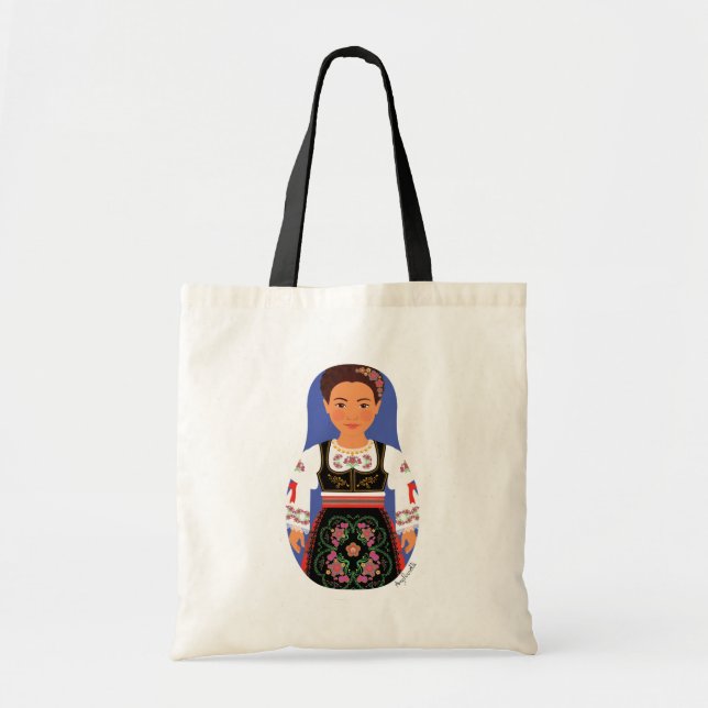 Serb Brunette Matryoshka Bag (Front)