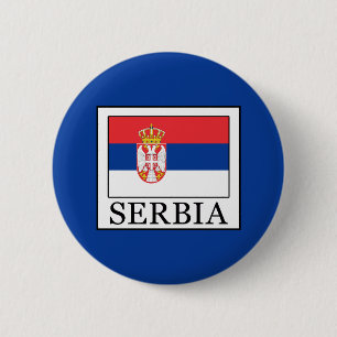 Serbia 6 Cm Round Badge