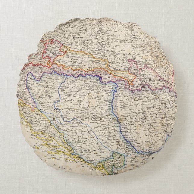 Serbia, Bosnia Round Cushion (Front)