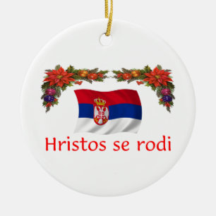 Serbia Christmas Ceramic Tree Decoration