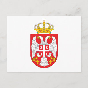 Serbia Coat of Arms Postcard