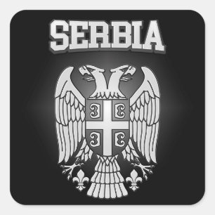Serbia Coat of Arms Square Sticker