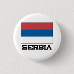 Serbia Flag 3 Cm Round Badge