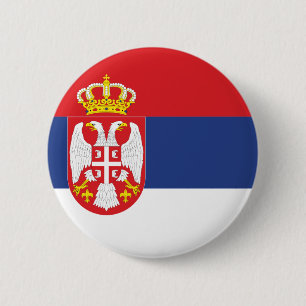 Serbia Flag 6 Cm Round Badge