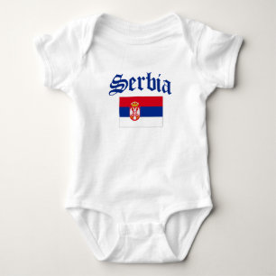 Serbia Flag Baby Bodysuit