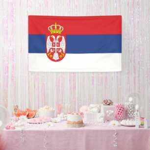 Serbia flag banner