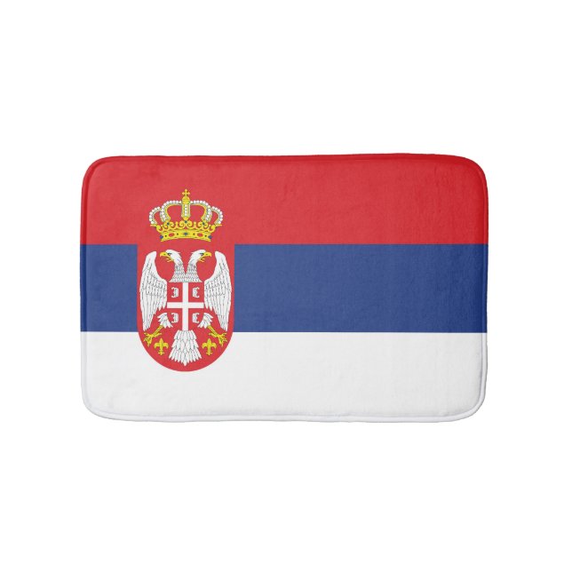 Serbia flag bath mat (Front)