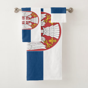 Serbia Flag Bath Towel Set