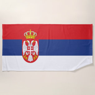 Serbia flag beach towel