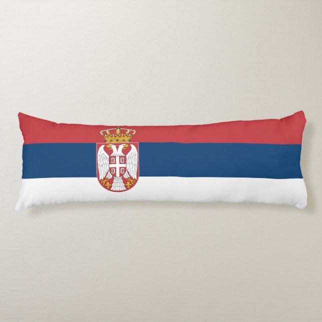 Serbia Flag Body Cushion (Front)