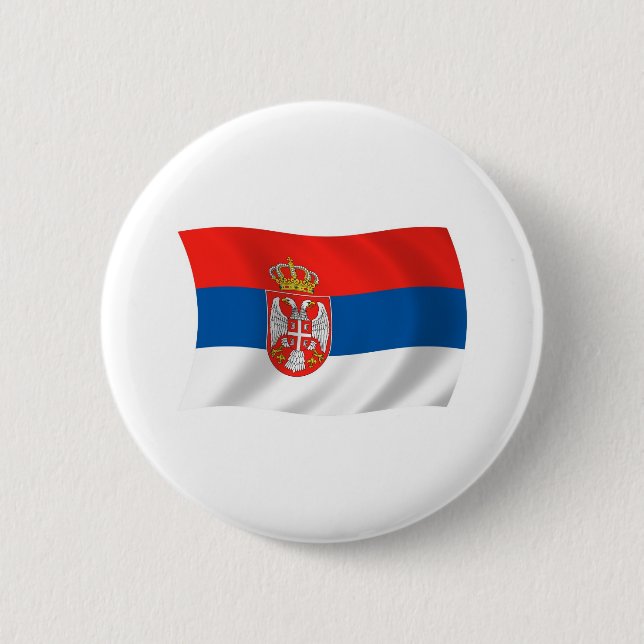 Serbia Flag Button (Front)