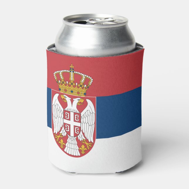 Serbia Flag Can Cooler (Can Front)