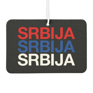 SERBIA Flag Car Air Freshener