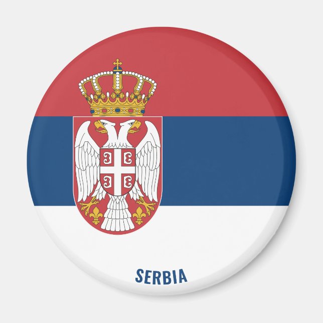 Serbia Flag Charming Patriotic Magnet (Front)