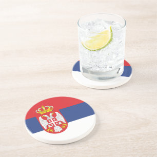 Serbia flag coaster