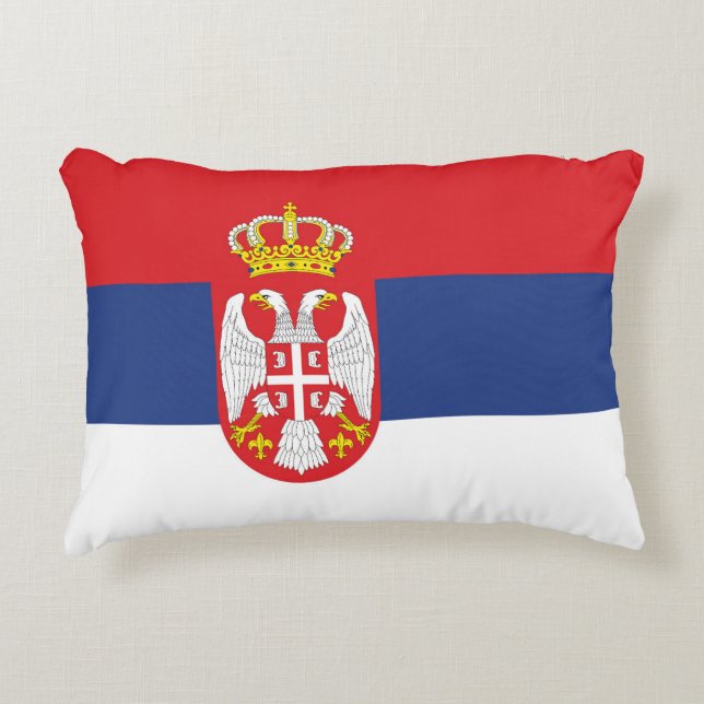 Serbia flag decorative cushion (Front)