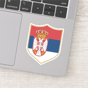 Serbia Flag Emblem Patriotic Travel