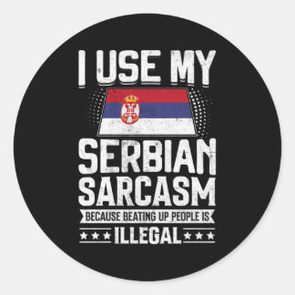 Serbia Flag For Serbians Classic Round Sticker