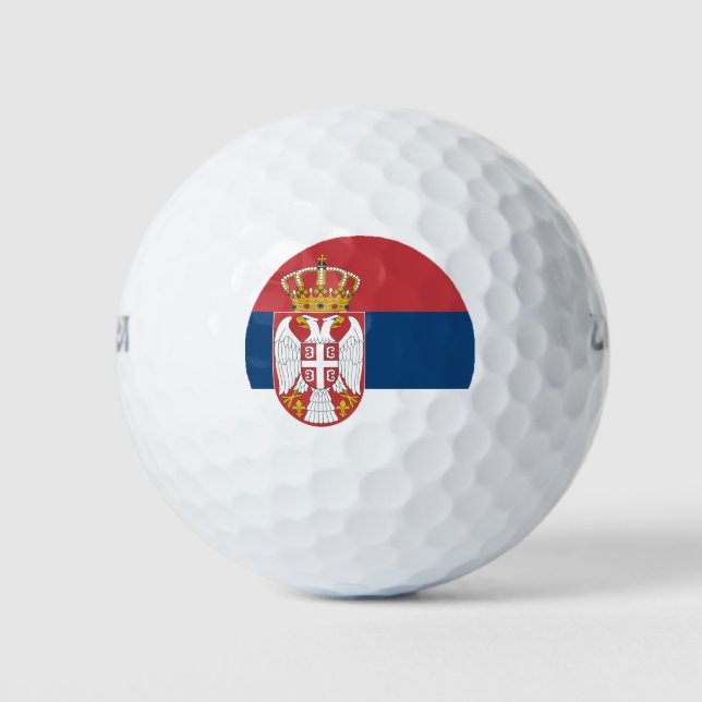 Serbia Flag Golf Balls (Front)
