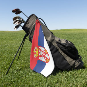 Serbia flag golf towel