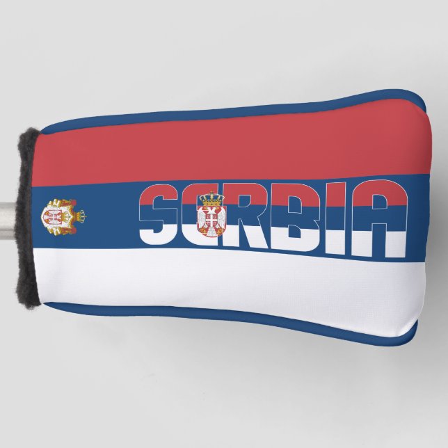 Serbia Flag Gorgeous Patriotic Golf Head Cover (Front)
