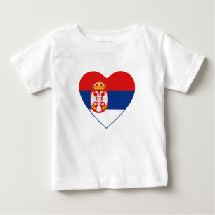 Serbia Flag Heart T-Shirt