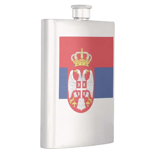Serbia flag hip flask (Right)
