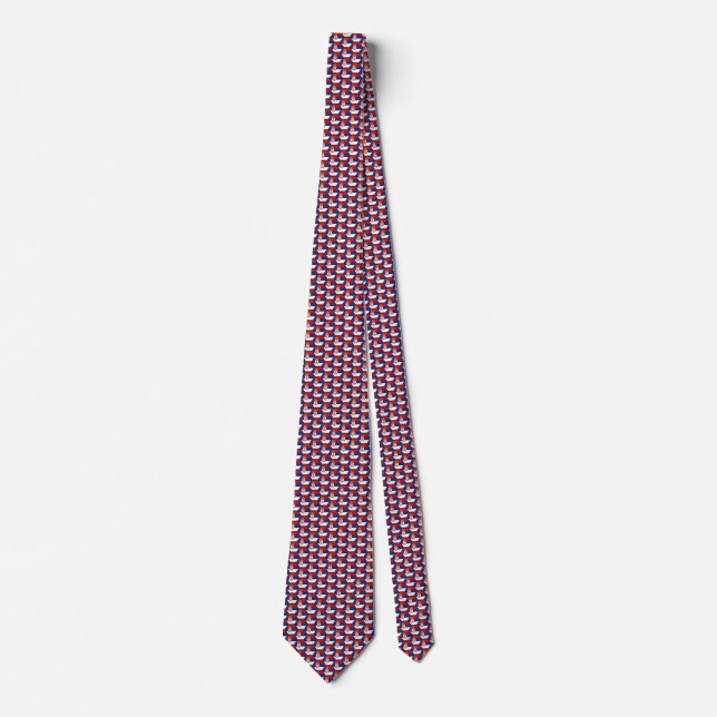 Serbia Flag Honeycomb Tie (Front)