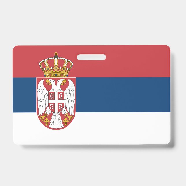 Serbia Flag ID Badge (Front)