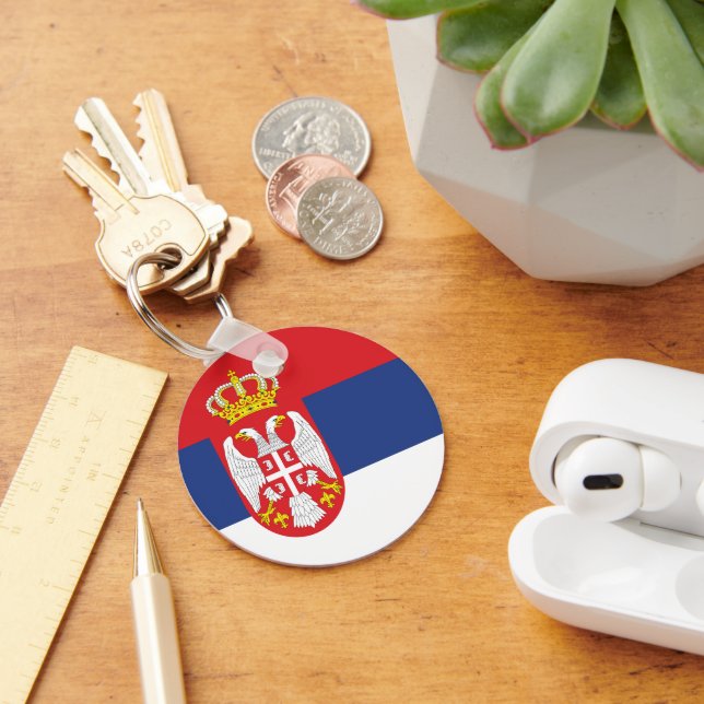 Serbia flag key ring (Desk)