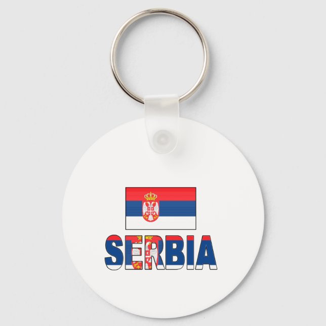 Serbia flag key ring (Front)